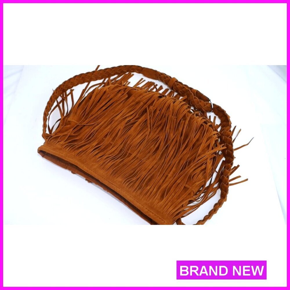 Large Tassel Fringe Hobo Bag Crossbody Shoulder Purse Boho Travel Daily - Picture 7 of 7